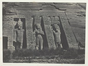 Ibsamboul, Northern Part of the Speos of Hathor, Nubia, 184951, tryckt 1852. av Maxime Du Camp