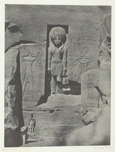Ibsamboul, Sculptures of the Entrance to the Speos of Phrè, Nubia, 184951, tryckt 1852. av Maxime Du Camp