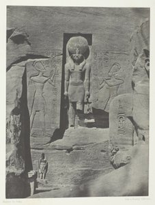 Ibsamboul, Skulpturer från ingången till Spéos i Phrè, Nubien, plansch 105 från albumet "Egypte, Nubie, Palestine et Syrie" (1852) av Maxime Du Camp