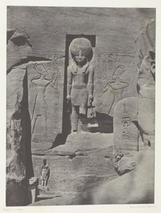 Ibsamboul, Skulpturer från ingången till Spéos i Phrè, Nubien, plansch 105 från albumet "Egypte, Nubie, Palestine et Syrie" (1852)