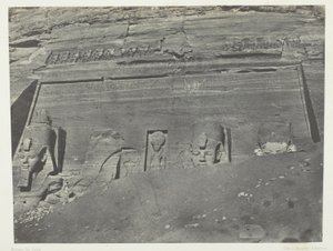 Ibsamboul, Vue Générale Du Grand Spéos De Phrè; Nubie, plansch 102 från albumet "Egypte, Nubie, Palestine et Syrie" (1852) av Maxime Du Camp