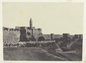 Jerusalem, Västra murarna; Palestina av Maxime Du Camp