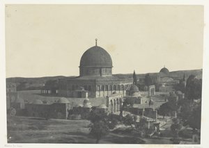 Jerusalem, Moskén i Omar, Palestina, 184951, tryckt 1852. av Maxime Du Camp