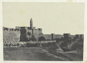 Jerusalem, Västra murarna; Palestina av Maxime Du Camp