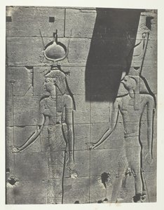 Kalabscheh, Skulpturer från templets bakre fasad, Nubia, 184951, tryckt 1852. av Maxime Du Camp