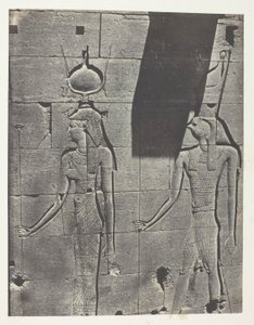 Kalabscheh, Sculptures De La Façade Postérieure Du Temple; Nubie, plansch 92 från albumet "Egypte, Nubie, Palestine et Syrie" (1852)