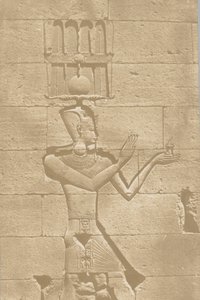 Kalabscheh, skulptur av templets bakre fasad., 1849-51. av Maxime Du Camp