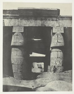 Karnak, portik av Khons tempel; Thebe av Maxime Du Camp