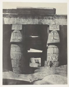 Karnak, portik av Khons tempel; Thebe av Maxime Du Camp