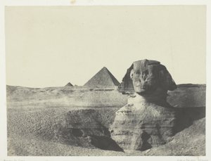 Sphynxen sedd framifrån, Mellersta Egypten av Maxime Du Camp
