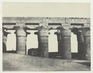 Luxor, slottets stora pelargång; Thebe av Maxime Du Camp