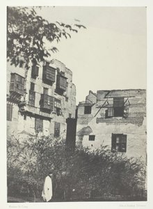 Hus och trädgård i Frank-kvarteret, Le Kaire, 184951, tryckt 1852. av Maxime Du Camp