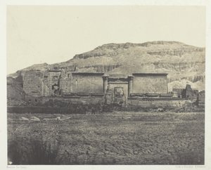 Medinet-Habou, allmän utsikt över Rines, Thebe av Maxime Du Camp