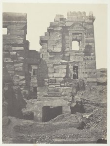 Medinet-Habou, norra fasaden av Gyneceum i Ramses-Méiamoun, Thebe, 184951. av Maxime Du Camp