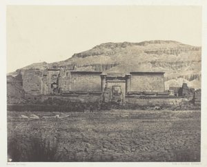 Medinet-Habou, allmän utsikt över Rines, Thebe av Maxime Du Camp