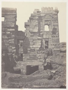 Medinet-Habou, norra fasaden av Gynécée de Ramsès-Méiamoun; Thebe av Maxime Du Camp