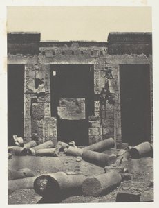 Medinet-Habou, östra delen av peristylen i Ramses-Méiamounpalatset; Thebe av Maxime Du Camp