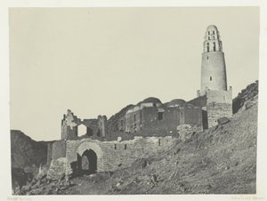 Bellal-moskén i Bab Village; Nubia av Maxime Du Camp