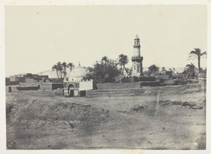 El-Arif-moskén och Murad-Bey-graven, Övre Egypten, plansch 13 från albumet "Egypte, Nubie, Palestine et Syrie" (1852) av Maxime Du Camp
