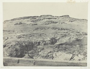 Nekropolen i antika Lykopolis, Övre Egypten, plansch 12 från albumet "Egypte, Nubie, Palestine et Syrie" (1852) av Maxime Du Camp