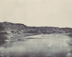 Nubia. Östra stranden av Nilbyn Bab. Utsikt tagen söder om Filoe, 1850. av Maxime Du Camp