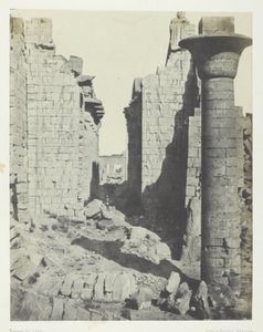 Karnak Palace, Bubastiternas domstol och huvudingången till Hypostyle Hall; Thebe av Maxime Du Camp