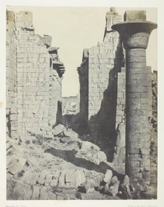 Karnak Palace, Bubastiternas domstol och huvudingången till Hypostyle Hall; Thebe av Maxime Du Camp