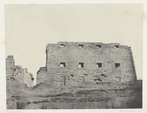 Karnak Palace, stora Pylones i sydvästra; Thebe av Maxime Du Camp