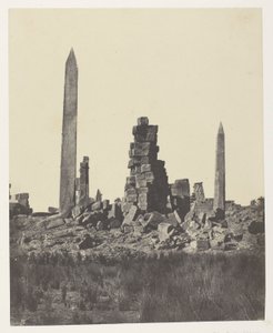 Karnak Palace, Obeliskerna; Thebe av Maxime Du Camp