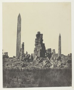 Karnak Palace, Obeliskerna; Thebe av Maxime Du Camp