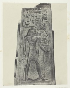 Karnak Palace, Pelare Framme av Granit Sanctuary; Thebe av Maxime Du Camp