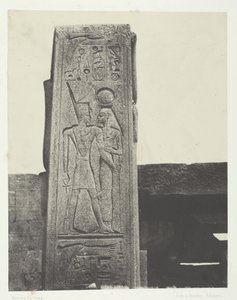 Karnakpalatset, pelaren före granithelgedomen, Thebe, 184951, tryckt 1852. av Maxime Du Camp