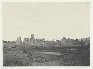 Karnak Palace, South Propylaea, Thebe, 184951, tryckt 1852. av Maxime Du Camp