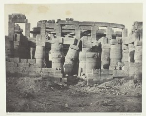 Karnak Palace, Hypostyle Hall Taken to the North, Thebe, 184951, tryckt 1852. av Maxime Du Camp