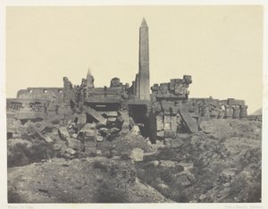 Karnak Palace, Granit Sanctuary och Hypostyle Hall; Thebe av Maxime Du Camp