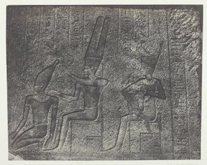 Karnak Palace, Exteriör Skulpturer av Granit Sanctuary; Thebe av Maxime Du Camp