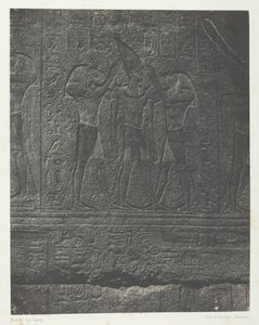 Karnak Palace, Exteriör Skulpturer av Granit Sanctuary, Thebe, 184951, tryckt 1852. av Maxime Du Camp