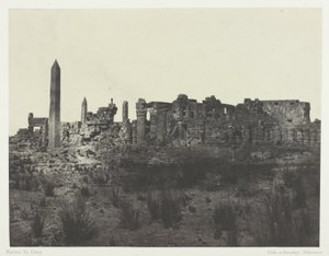 Karnak Palace, allmän utsikt över ruinerna, taget från norr; Thebe av Maxime Du Camp