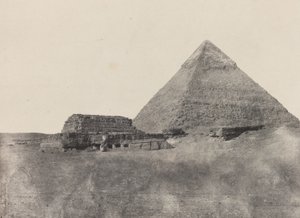 Chefrens pyramid, Mellersta Egypten, plansch 10 från albumet "Egypt, Nubia, Palestine and Syria" (1852) av Maxime Du Camp