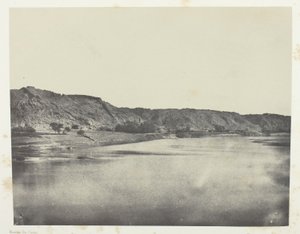 Östra stranden av Nilen (byn Bab), vy tagen till södra Philoe; Nubia av Maxime Du Camp