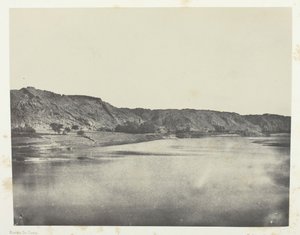 East Bank of the Nile Village of Bab, View Taken South Philoe, Nubia, 184951, tryckt 1852. av Maxime Du Camp