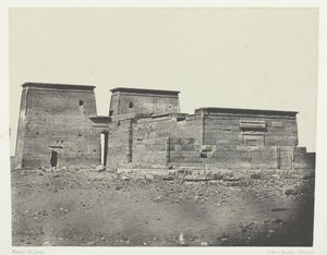 Ancient Pselcis Dakkeh Temple, Nubia, 184951, tryckt 1852. av Maxime Du Camp
