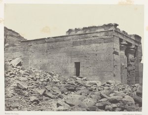 Temple De Dandour (Ancienne Tantour), Dédié à La Triade Osiris-Isis-Horus; Nubie, plansch 93 från albumet "Egypte, Nubie, Palestine et Syrie" (1852) av Maxime Du Camp