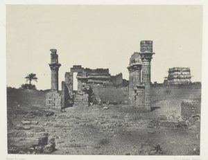 Templet i Hermontis, Övre Egypten, plansch 63 från albumet "Egypte, Nubie, Palestine et Syrie" (1852) av Maxime Du Camp