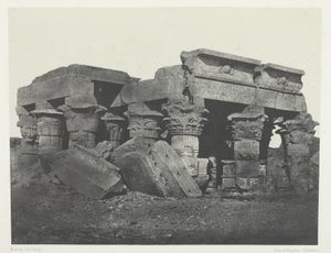 Templet i Ombos, Övre Egypten, plansch 65 från albumet "Egypte, Nubie, Palestine et Syrie" (1852) av Maxime Du Camp