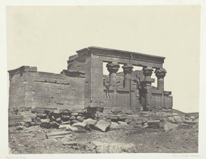 Temple of Débôd, Parembole från Antonine Route, Nubia, 184951, tryckt 1852. av Maxime Du Camp