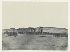 Templet och byn Débôd, Parembole från Antonine Route, Nubia, 184951, tryckt 1852. av Maxime Du Camp