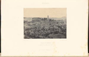 Thebe. Palatset i Karnak. Allmän vy över ruinerna, mot öster. av Maxime Du Camp