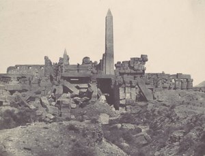 Thebe. Karnak Palace. Granite Sanctuary and Hypostyle Hall, 1850. av Maxime Du Camp