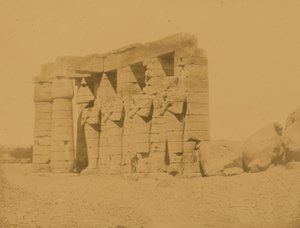 Thebe; Portiken till Ramesseum (Osymandias grav), Gournah av Maxime Du Camp
